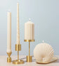 Sculptural Brass Candle Holder By Luther Blue