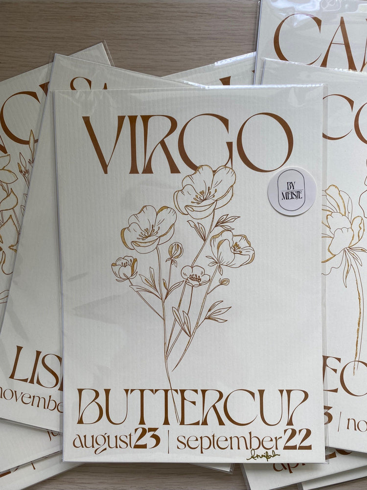 Virgo - Botanical Starsign Series Print